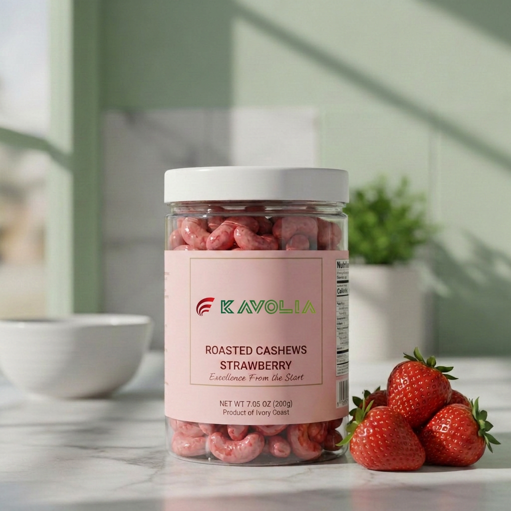 Kavolia Roasted Cashews Strawberry jar